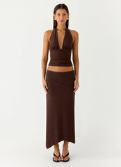 Kerrie Halter Top - Chocolate