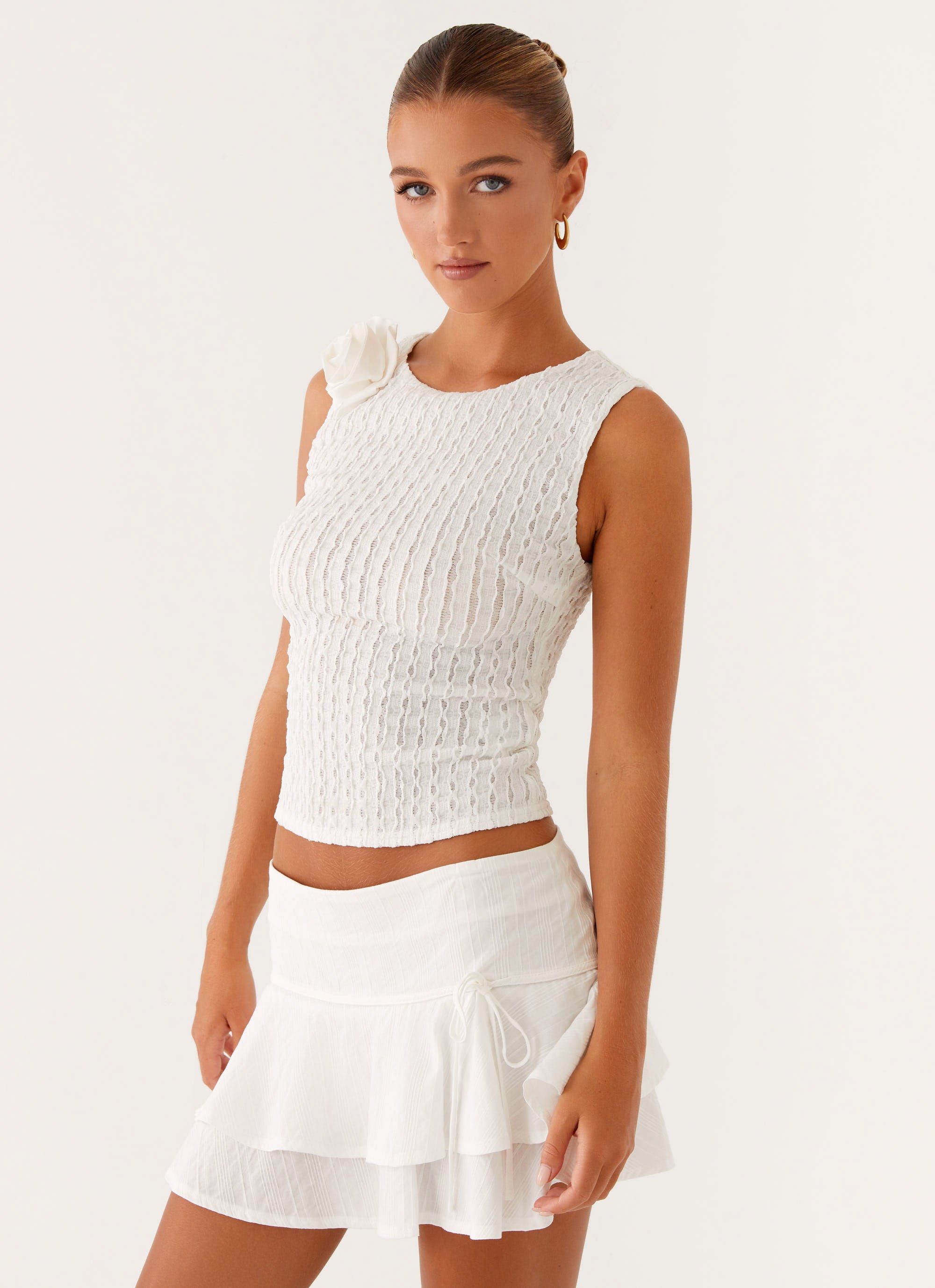 Lisbon Mini Skirt - White