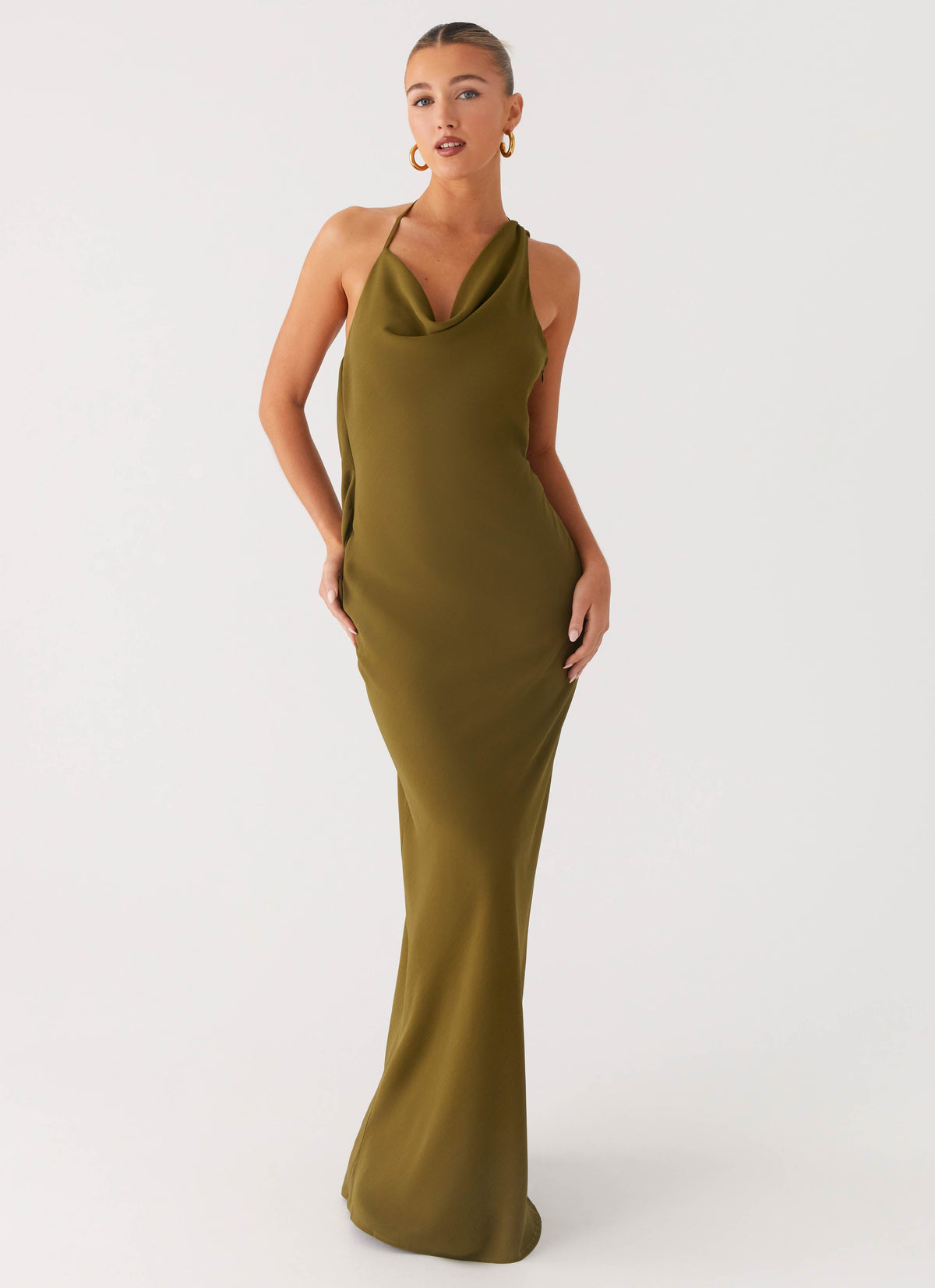 Opal Glow Maxi Dress - Khaki